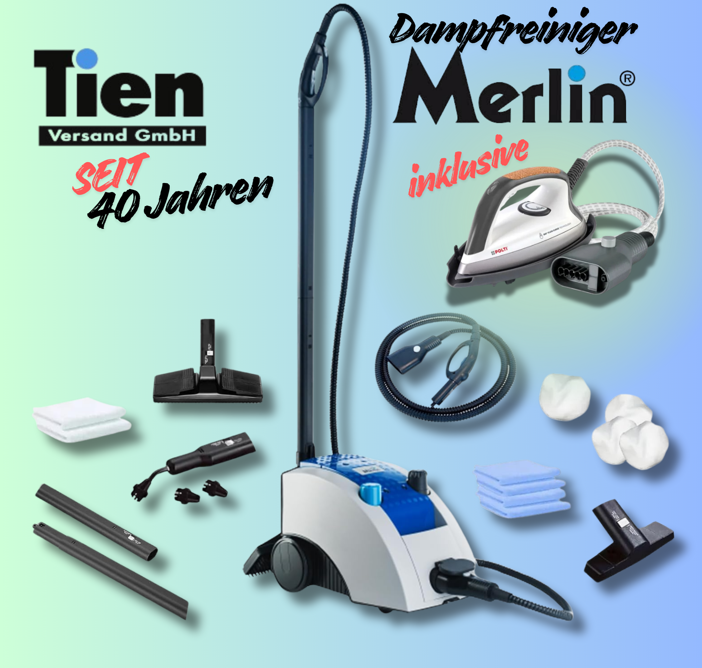 Merlin Royal Dampfreiniger Bügelkombi