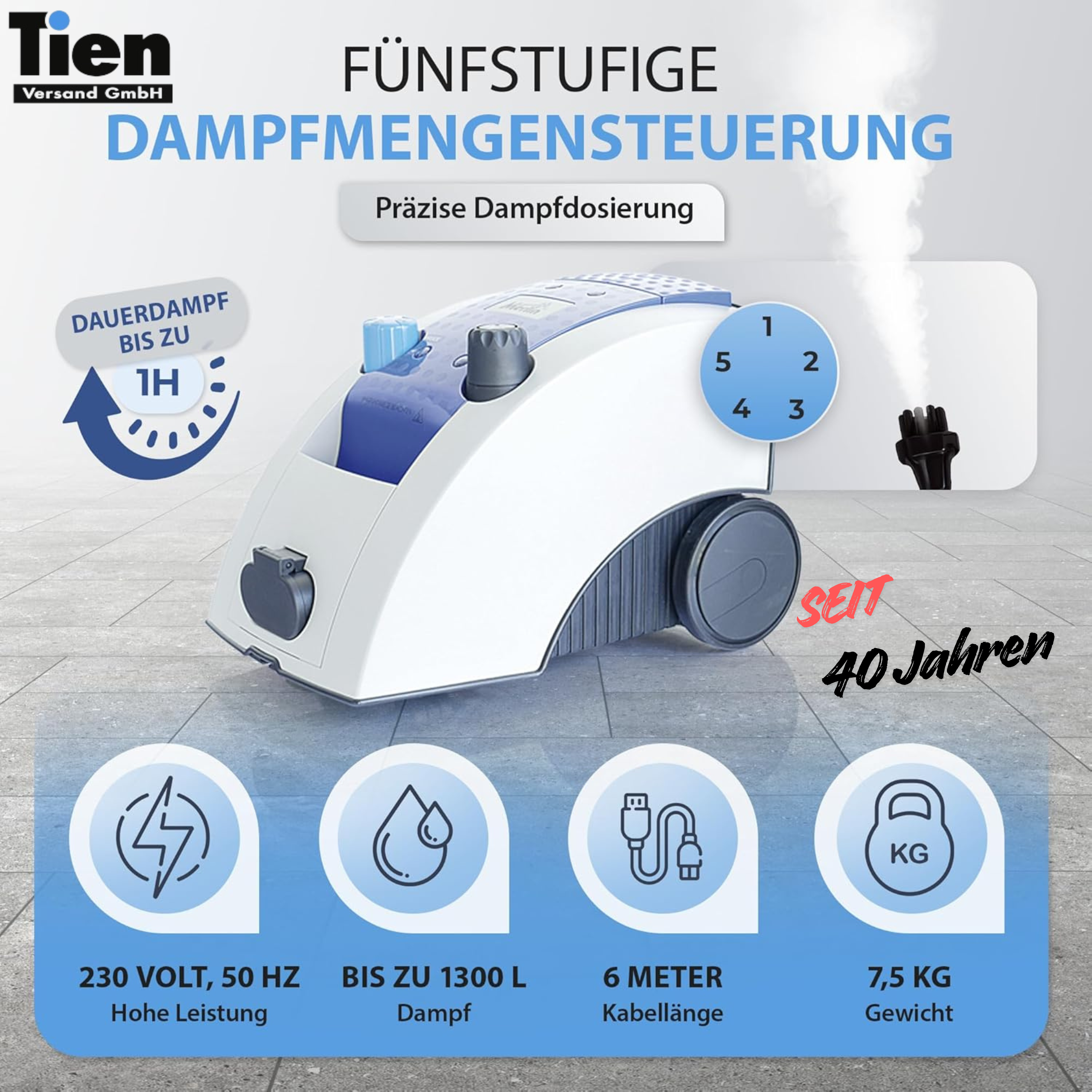 Merlin Royal Dampfreiniger Bügelkombi plus